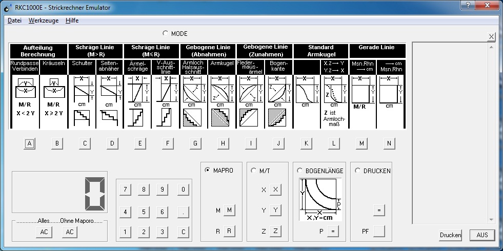 RKC1000E - Strickrechner Emulator